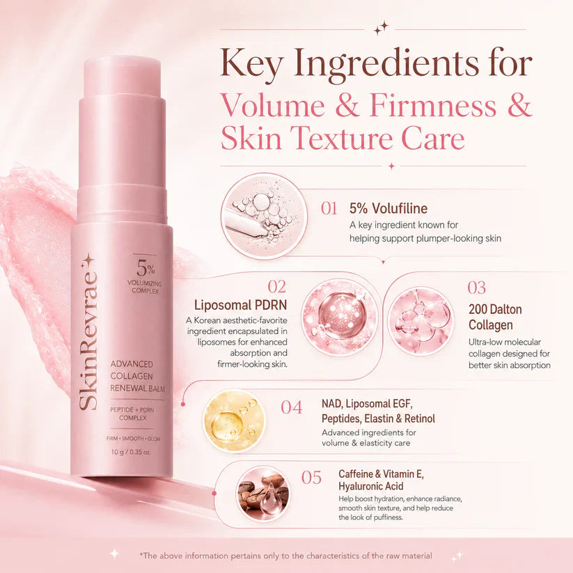 Plump. Smooth. Glow. Advanced Collagen Renewal Balm with PDRN & Peptides