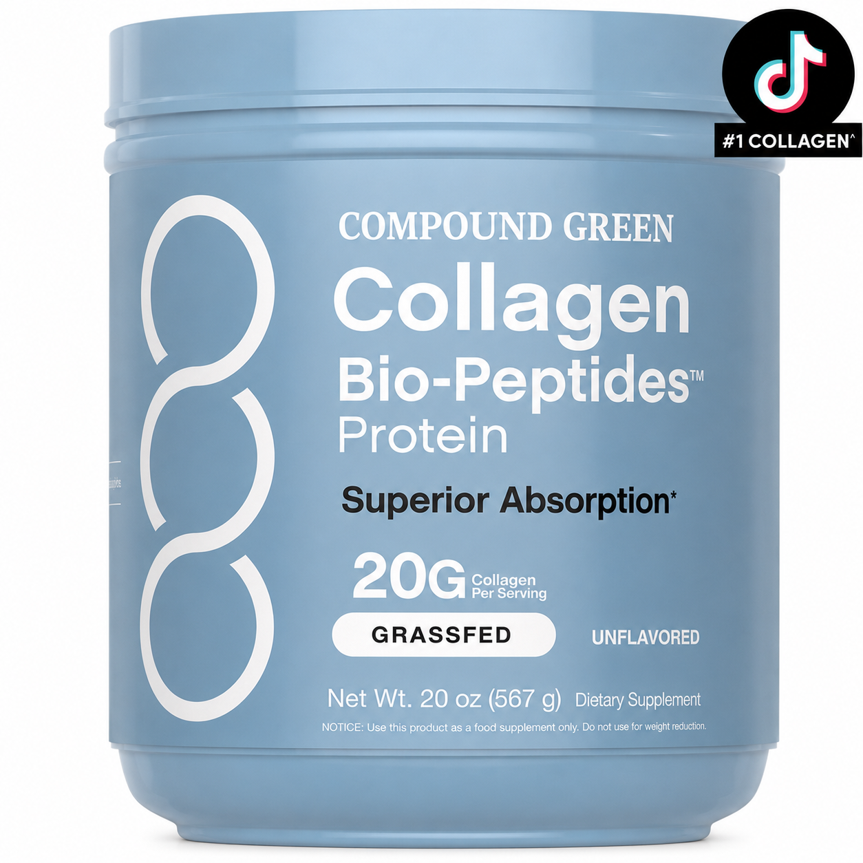 Grassfed Collagen Bio-Peptides, 20 oz (567 g) Powder