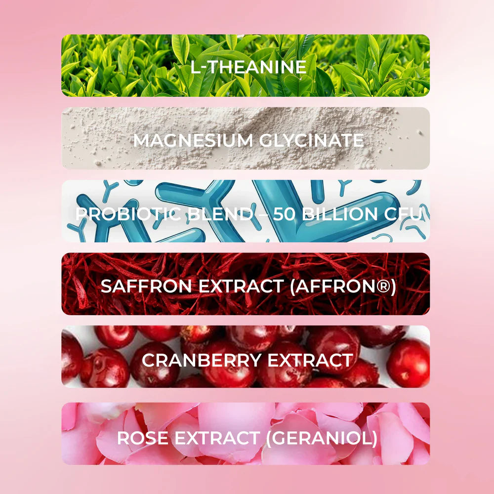 Nestrient GoAttract Feminine Balance Glow Drink Mix with Probiotics & Rose Extract–Berry Rose Flavor.