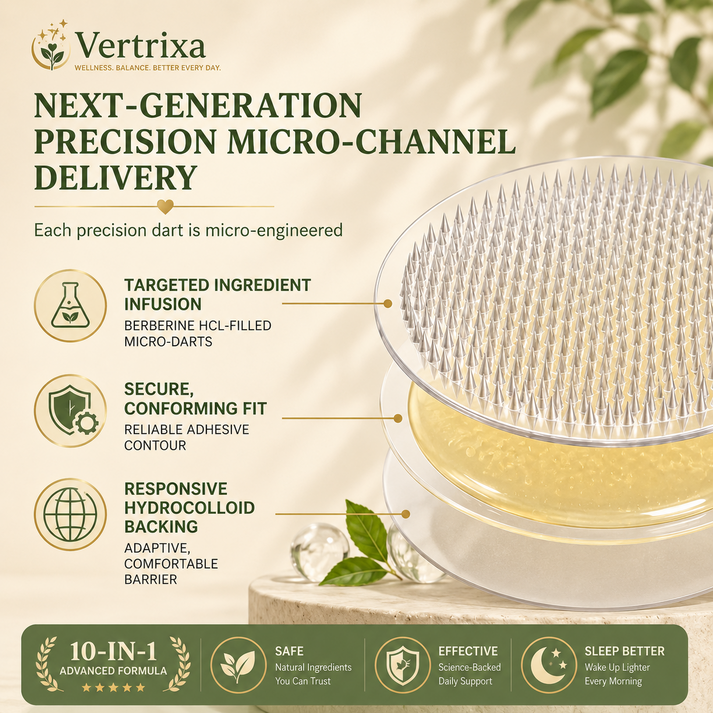 Vertrixa™ Berberine 10-in-1 Nano Microneedle Slimming Patch